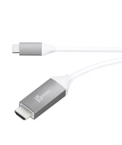 j5 Create USB-C to 4K HDMI Cable USB C to HDMI 4k Gray NEW - Picture 1 of 5