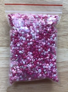 Großhandel Webstuhl 3400 Stck. Großpackung 8/0 kleine Glasperlen 100 g TOLLES ANGEBOT Rosa Liebe Mischung - Bild 1 von 3