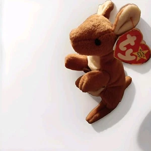 TY Beanie Baby - "Pouch" the Kangaroo 1996 7" Tall - Picture 1 of 5