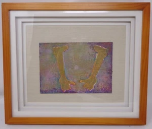 Suspension/tablette en bois brun jaunâtre brillant 11x13 cadre photo - Photo 1/8