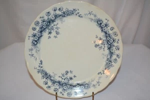Parisian Granite Princess W. Adams & Co England Flow Blue Ironstone Dinner Plate - Picture 1 of 4