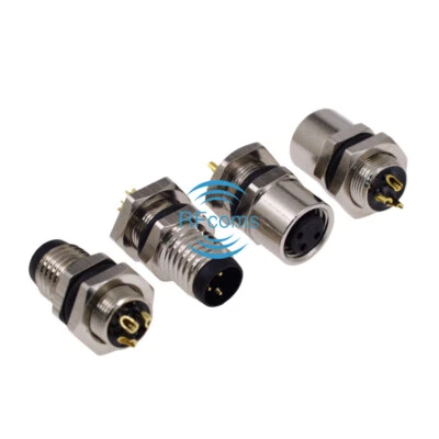 M8 Sensor Connector Waterproof 3 4 5B 6 8 Pin Soldering Adapter Rear/Front Mount - Image 1 of 4