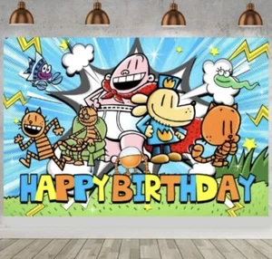 Dog Man Party Supplies Birthday Backdrop Banner Poster Birthday Gift - Picture 1 of 1