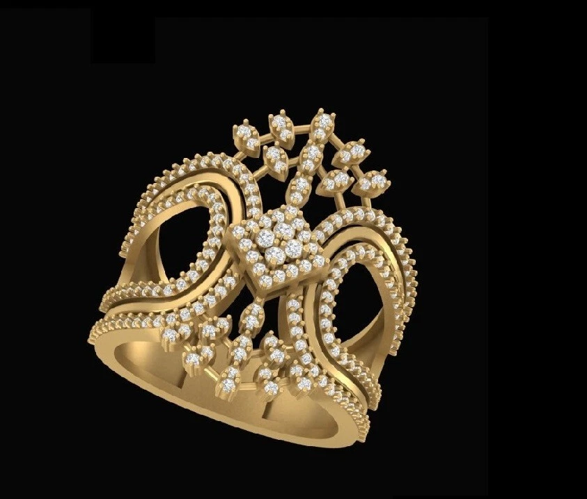 Round Diamond Lab grown Diamond Engagement Ring in 14 KT Gold Foto 1 de 1