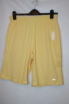 BNWT SIZE M AMAZON ESSENTIALS YELLOW TECH STRETCH SHORTS 7883 - Image 1 of 4