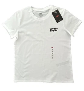 LEVI'S Womens Standard Fit Graphic T-Shirt Top White 100% Cotton *NEW FOR 2024* - Picture 1 of 5