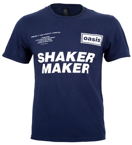 Official Oasis T Shirt Shakermaker Tracklisting Tour 2025 New Blue S M L XL XXL - Picture 1 of 4