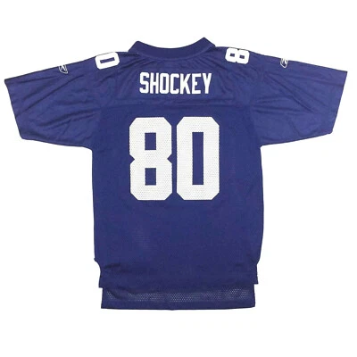 Camiseta juvenil de los New York Giants Jeremy Shockey #80 Reebok On Field fútbol niños L Foto 1 de 4