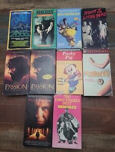 VHS Lot of 10: Monty Python, Night Of The Living Dead, The Passion Of Christ