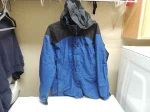 The North Face Large Mens Blue Gray Hyvent Coat Long Sleeve Windbreaker Jacket L - Picture 1 of 7