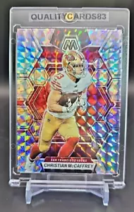 CHRISTIAN MCCAFFREY SILVER RAINBOW REFRACTOR WITH CASE NFL SAN FRANCISCO 49ERS - Picture 1 of 6