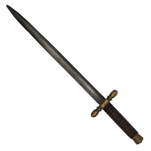 Original Large Dagger short sword Stiletto Knife fixed blade vintage old long - Picture 1 of 22