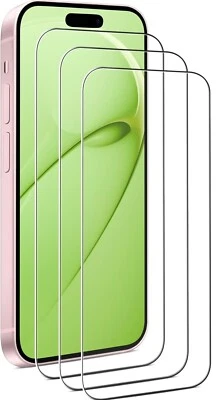 CRACKSIN 3x Schutzglas iPhone 16 Panzerfolie Displayschutz Echt Hartglas 9H