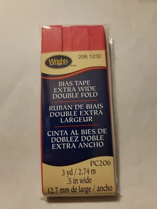 Wrights ~ (PC206-1232) - Cinta sesgada de doble pliegue extra ancha - Sorbete de bayas, 3 yardas - Imagen 1 de 2
