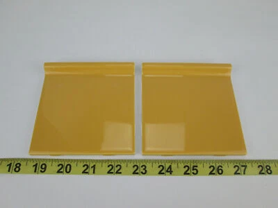 Lote de 2 Azulejos Cerámicos Daltile Amarillo Mostaza QTC1 4-1/4" Base Cala Nuevo Antiguo Stock Foto 1 de 4