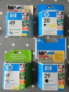 Genuine Hewlett Packard HP20, HP29, HP49, HP57 Ink Cartridges OOD - Afbeelding 1 van 6