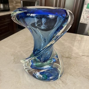 Stunning Large RARE Signed Gino Onesto Murano Glass Sommerso Heavy Vase - Picture 1 of 17