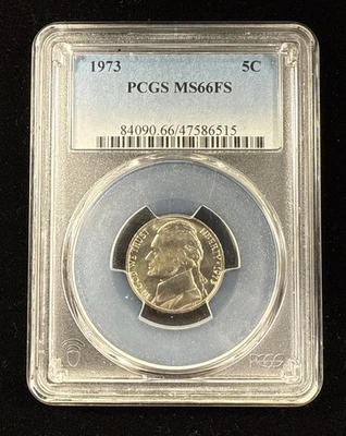 1973 5C Jefferson Nickel PCGS MS66 FS FULL STEPS #125 - Image 1 of 4