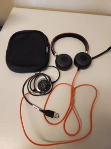 JABRA HSC017 EVOLVE 40 STEREO USB WIRED HEADSET WITH ENC010 - With Case - Picture 1 of 7