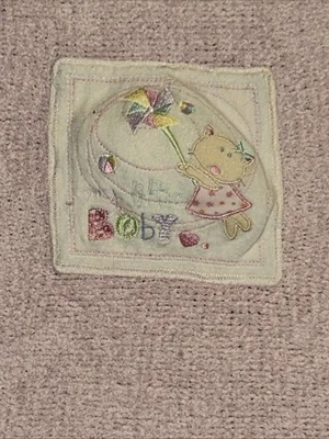 Quiltex Pink Chenille "My Little Baby" Cat/Kitten Pinwheel Baby Blanket - Image 1 of 4