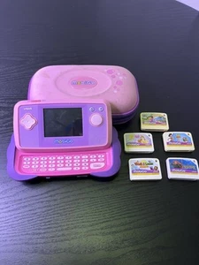 VTech MobiGo Touch Learning System Pink & Purple: 5Cartridges - Tested & WORKS! - Picture 1 of 11