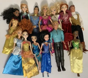 Mattel, Disney Lot Of 13 Prince & Princess, & Frozen Dolls/Clothing (Dolls) - Picture 1 of 2