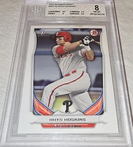 2014 Bowman Draft Picks RHYS HOSKINS RC 1st Prospect Phillies BGS 8 - Picture 1 of 6