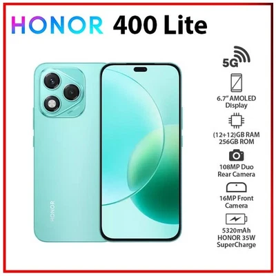 (New) Honor 400 Lite 5G GREEN 12GB+256GB Dual SIM Unlocked Android Mobile Phone - Bild 1 von 4