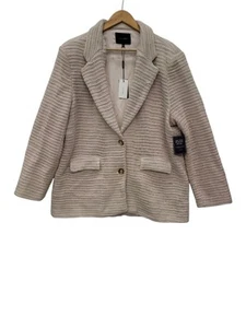 Chaqueta Blazer Jlux Label Tejido Crema Para Mujer Talla XXL NUEVA CON ETIQUETAS - Imagen 1 de 12