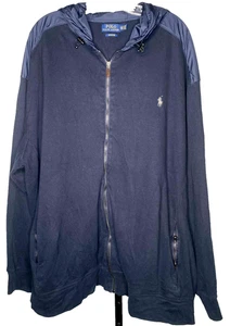 Polo Ralph Lauren 3XLT Alto Para Hombres 1/4 Cremallera Suéter Azul Marino Estate Costilla Algodón Grande - Imagen 1 de 10