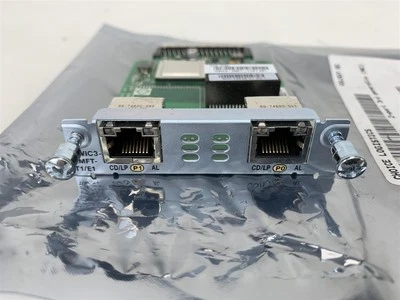 Cisco VWIC3-2MFT-T1/E1 2-Port T1/E1 Multiflex Voice/WAN Interface Card 3rd Gen - Image 1 of 4