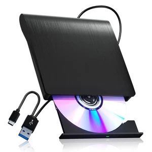 External CD/DVD Drive for Laptop PC CD DVD Player USB 3.0 Portable Optical Drive - Picture 1 of 9