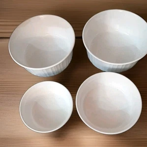 Corning Ware French White Stoneware Bowls, Set of 4 - Picture 1 of 7