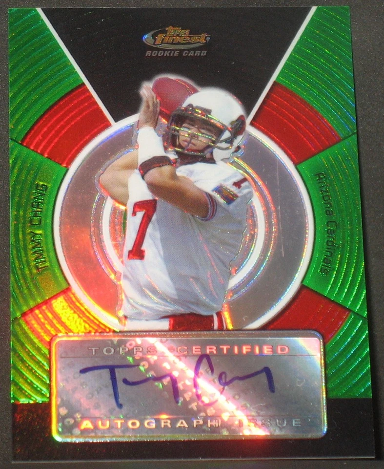 Timmy Chang 2005 Topps Finest Green Refractor Autograph Rookie (135/199) Hawaii - Image 1 of 2