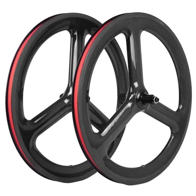  Three Blade Folding Carbon Wheelset 16/18/20 Inch 406/451 Disc/Ring Brake Wheel - Image 1 of 4