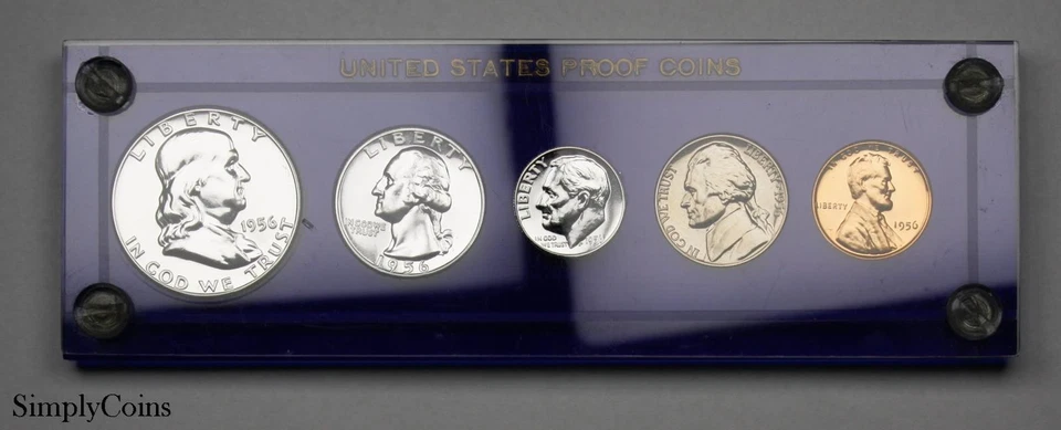 1956 Proof Set Silver Coins US Mint Uncirculated Coin Lot - Image 1 of 2