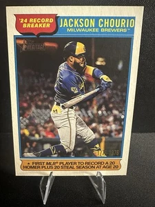 2025 Topps Heritage Jackson Chourio 1776-1976 Bi-Centennial 154/200 Cerveceros🔥 - Imagen 1 de 5