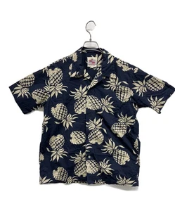 Duke Kahanamoku patterned shirt Size: L Beige x navy Men DK37811 - Picture 1 of 7
