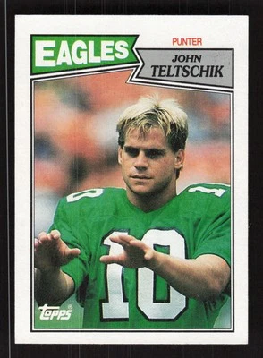 John Teltschik 1987 Topps #300 Rookie Philadelphia Eagles Football Card EX-MINT - Image 1 of 2