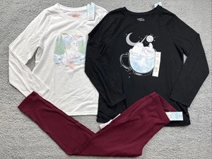 Cat & Jack Art Class Girl's XL (14) Long Sleeve T-Shirt & Leggings Outfit Lot - Picture 1 of 7