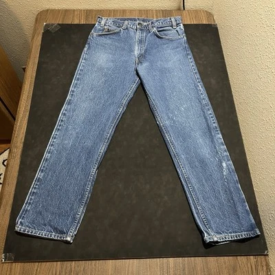 Levi 1970s Vintage Jeans Orange Tab Button Levis Talon Zip USA Made 32x29 505 - Image 1 of 4