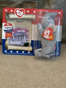 Righty the Elephant McDonald's TY Righty elephant Teenie Beanie Baby 1996 - Picture 1 of 1