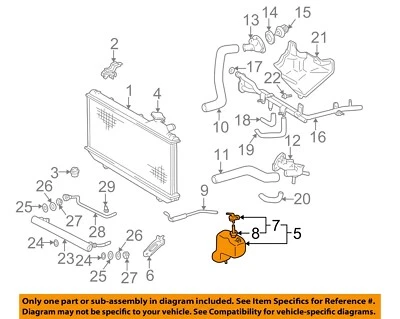 Used Engine Coolant Reservoir fits: 1996 Toyota Rav4  Grade A Foto 1 de 3