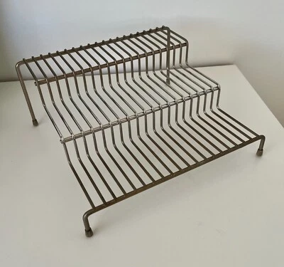 Estante/organizador de estante de especias de alambre de 3 niveles * bronce/cromo Foto 1 de 4