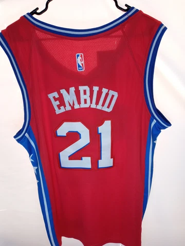 Men's Philadelphia 76ers Joel Embiid Jordan Jersey(52) Cover