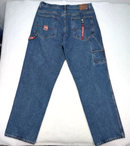 Vintage US Polo Assn Jeans Men's 38x34 Blue Carpenter Embroidered 90s Y2K Skate - Picture 1 of 14
