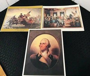 (3) 8 x 10er George Washington Fotos Überquerung Delaware Unterzeichnung Verfassung 1057 von - Bild 1 von 12