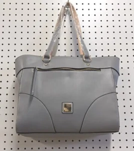 Boutique Faux Gray Leather Handbag Shoulder New - Picture 1 of 6