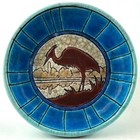 COUPELLE Ancienne EMAUX DE LONGWY Art Déco "ÉCHASSIER", années 30/1930/primavera