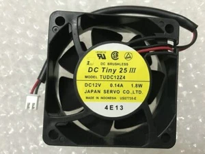 SEVO TUDC12Z4 DC12V 0.14A 1.8W 6CM 60*25MM 6025 60mm Axial Fan 2pin - Bild 1 von 3